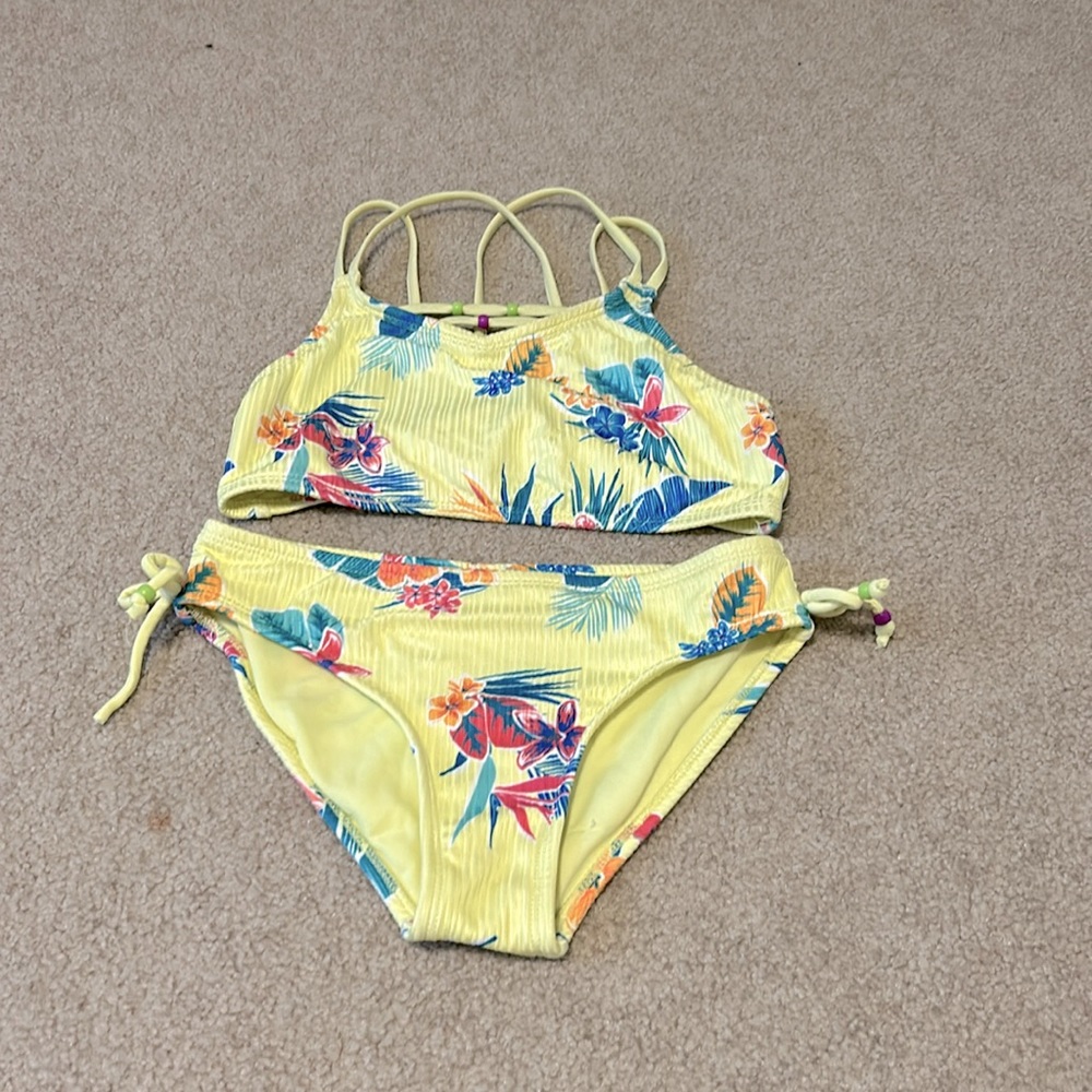 Floral yellow bikini